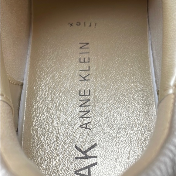 Anne Klein Gold Sparkle Sneakers - Picture 3 of 9